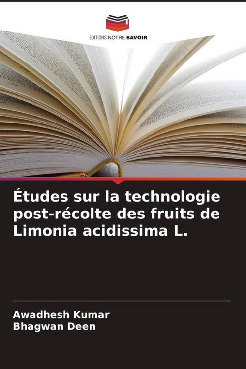 Produktbild: &Eacute;tudes sur la technologie post-r&eacute;colte des fruits de Limonia acidissima L.