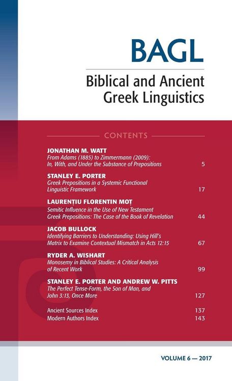 Produktbild: Biblical and Ancient Greek Linguistics, Volume 6
