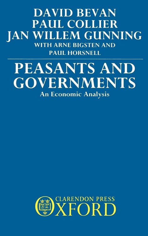 Produktbild: Peasants and Governments - An Economic Analysis