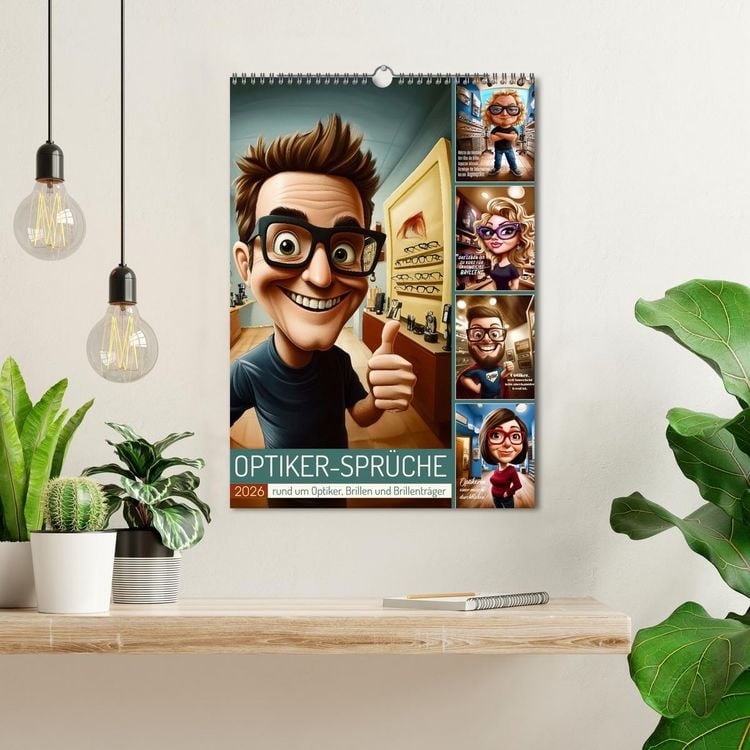 Produktbild: Optikerspr&uuml;che (Wandkalender 2026 DIN A3 hoch), CALVENDO Monatskalender