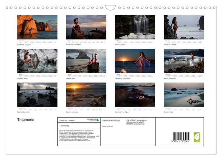Produktbild: Traumorte (Wandkalender 2026 DIN A3 quer), CALVENDO Monatskalender