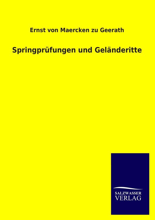 Produktbild: Springpr&uuml;fungen und Gel&auml;nderitte