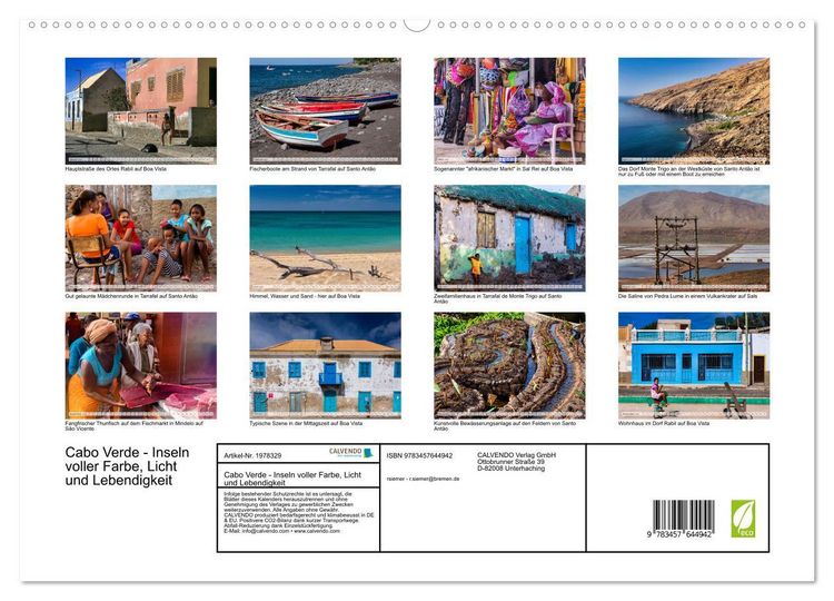 Produktbild: Cabo Verde - Inseln voller Farbe, Licht und Lebendigkeit (hochwertiger Premium Wandkalender 2026 DIN A2 quer), Kunstdruck in Hochglanz