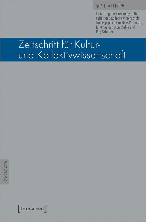 Produktbild: Zeitschrift f&uuml;r Kultur- und Kollektivwissenschaft