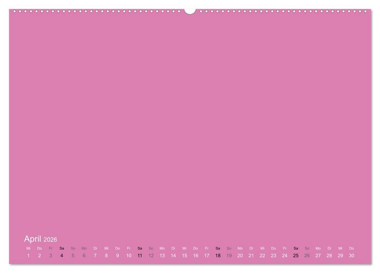 Produktbild: Bastelkalender - Pink (Wandkalender 2026 DIN A2 quer), CALVENDO Monatskalender