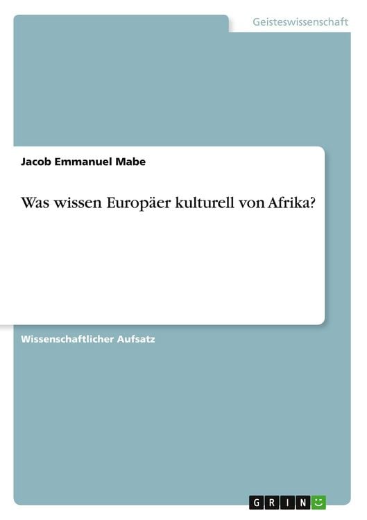 Produktbild: Was wissen Europ&auml;er kulturell von Afrika?