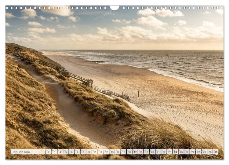 Produktbild: Nordseeperle Sylt (Wandkalender 2026 DIN A3 quer), CALVENDO Monatskalender