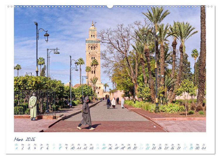 Produktbild: Marrakesch - Oase im W&uuml;stenstaub (hochwertiger Premium Wandkalender 2026 DIN A2 quer), Kunstdruck in Hochglanz