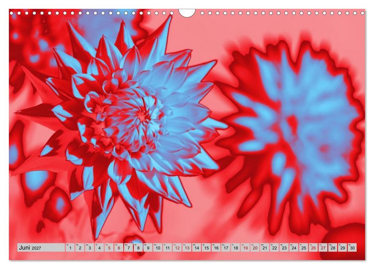 Produktbild: Blumen Pop-Art (Wandkalender 2027 DIN A3 quer), CALVENDO Monatskalender