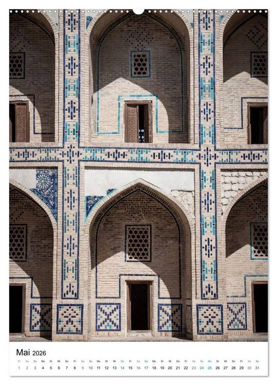 Produktbild: Usbekistan - Faszinierende Architektur entlang der Seidenstra&szlig;e (hochwertiger Premium Wandkalender 2026 DIN A2 hoch), Kunstdruck in Hochglanz