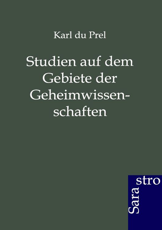 Produktbild: Studien auf dem Gebiete der Geheimwissenschaften
