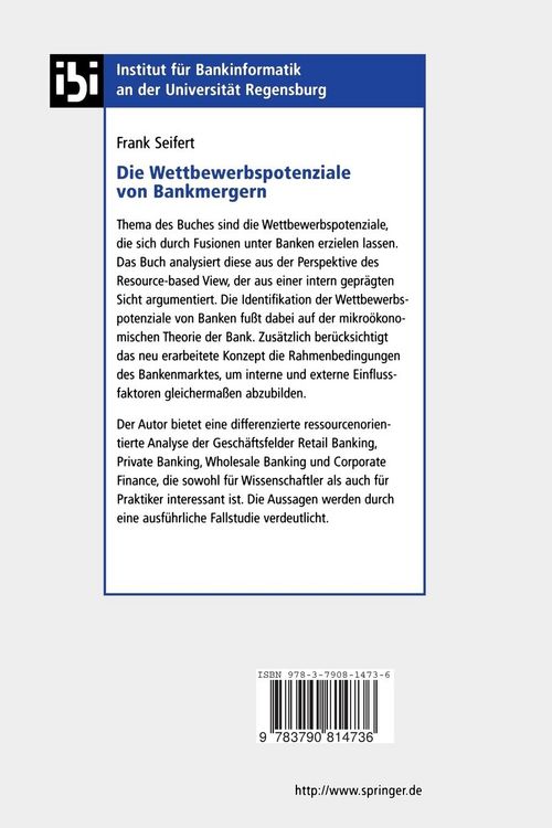 Produktbild: Die Wettbewerbspotenziale von Bankmergern