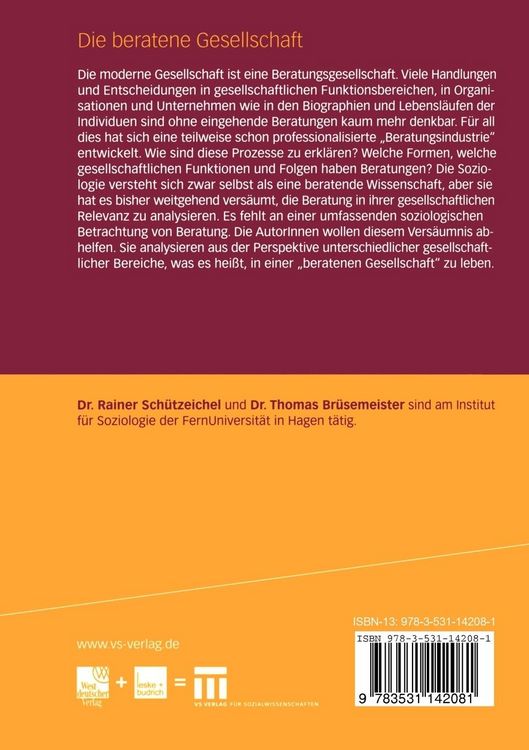 Produktbild: Die beratene Gesellschaft