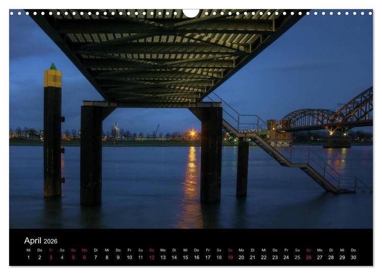 Produktbild: K&ouml;ln bei Nacht (Wandkalender 2026 DIN A3 quer), CALVENDO Monatskalender