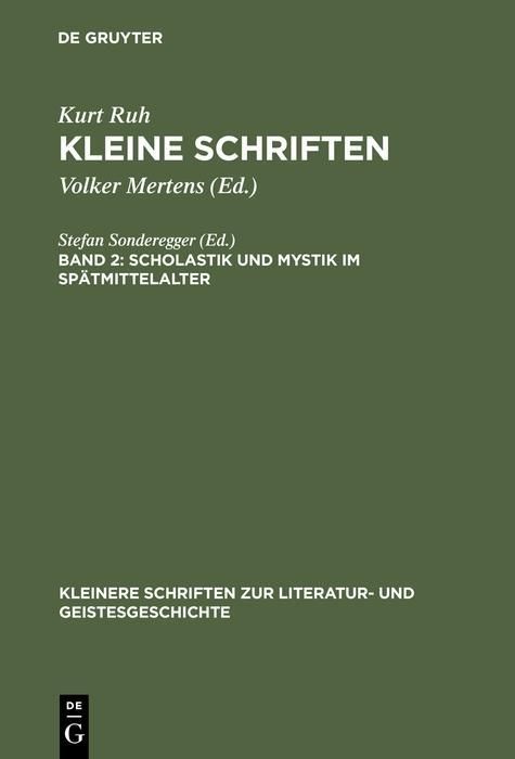 Produktbild: Scholastik und Mystik im Sp&auml;tmittelalter