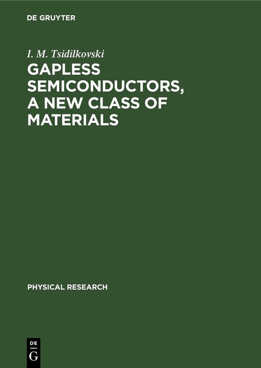 Produktbild: Gapless Semiconductors, a New Class of Materials