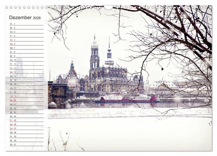 Produktbild: Wundersch&ouml;nes Dresden (Wandkalender 2026 DIN A3 quer), CALVENDO Monatskalender