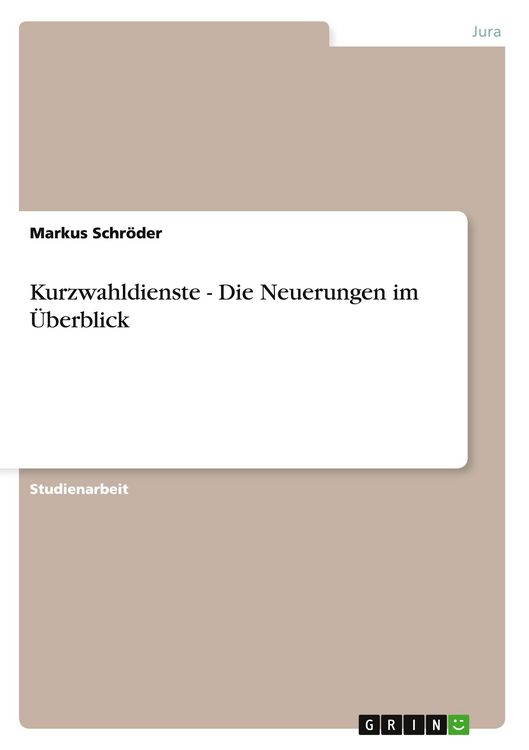 Produktbild: Kurzwahldienste - Die Neuerungen im &Uuml;berblick