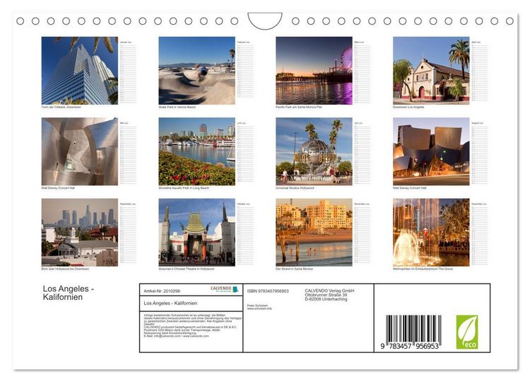 Produktbild: Los Angeles - Kalifornien (Wandkalender 2026 DIN A4 quer), CALVENDO Monatskalender
