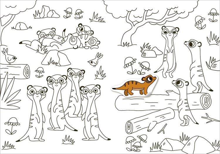 Produktbild: Mein Sticker-Malbuch. Zootiere