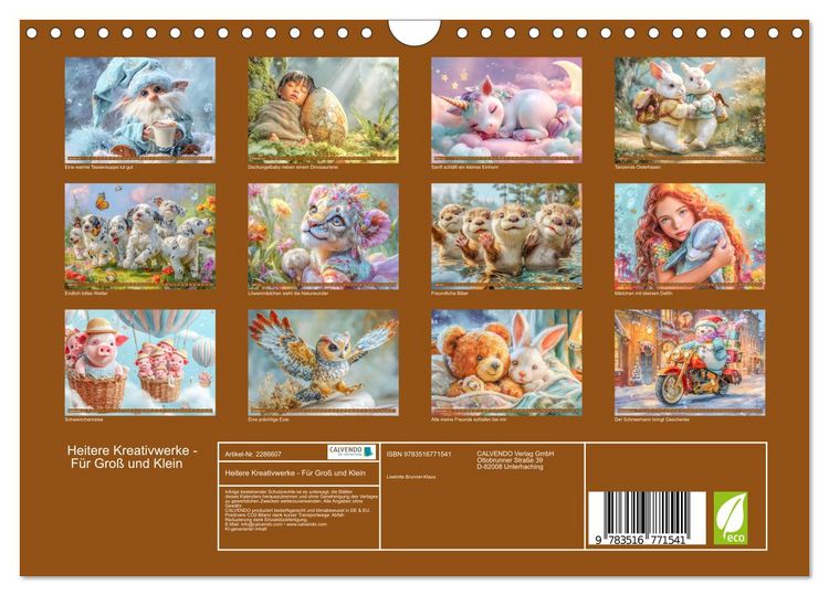 Produktbild: Heitere Kreativwerke - F&uuml;r Gro&szlig; und Klein (Wandkalender 2027 DIN A4 quer), CALVENDO Monatskalender
