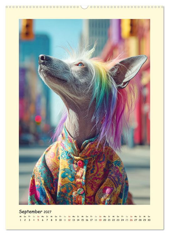 Produktbild: Charme und Grazie. Die Anmut der Chinesischen Schopfhunde (hochwertiger Premium Wandkalender 2027 DIN A2 hoch), Kunstdruck in Hochglanz