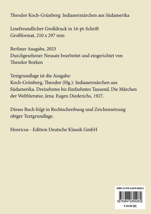Produktbild: Indianerm&auml;rchen aus S&uuml;damerika (Gro&szlig;druck)