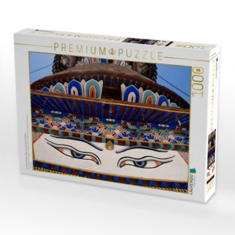 Produktbild: CALVENDO Puzzle Kumbum Ch&ouml;rten: Alles sehende Augen Buddhas | 1000 Teile Lege-Gr&ouml;&szlig;e 64x48cm Foto-Puzzle f&uuml;r gl&uuml;ckliche Stunden