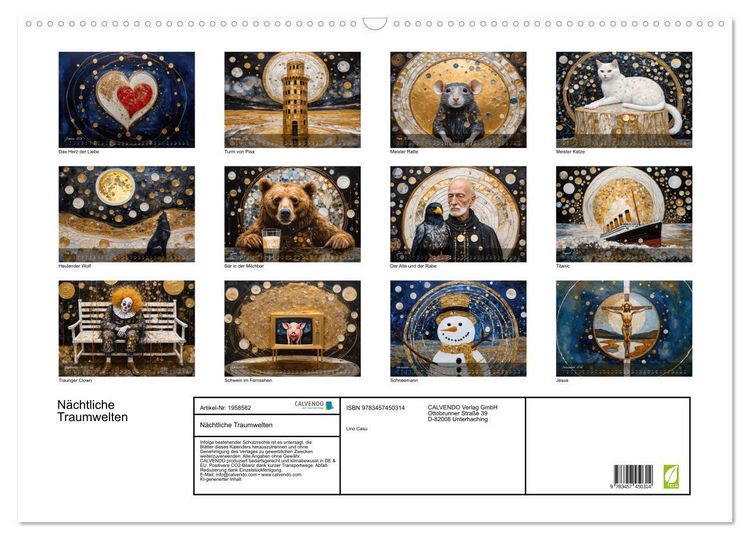 Produktbild: N&auml;chtliche Traumwelten (Wandkalender 2026 DIN A2 quer), CALVENDO Monatskalender