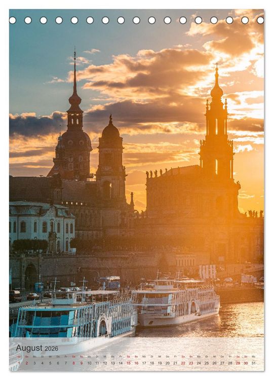 Produktbild: Elbstadt Dresden (Tischkalender 2026 DIN A5 hoch), CALVENDO Monatskalender