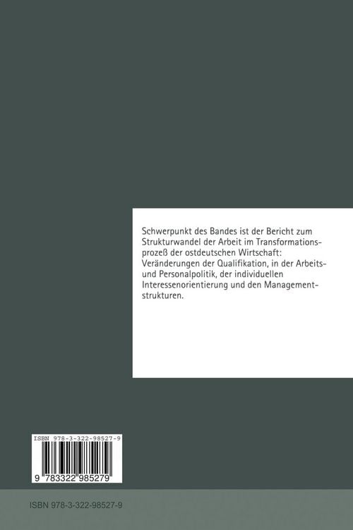 Produktbild: Chancen und Risiken der industriellen Restrukturierung in Ostdeutschland