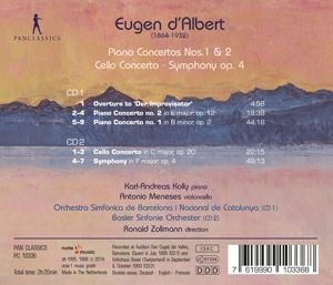 Produktbild: Eugen d'ALBERT: Piano Concertos 1 & 2,Cello Conce