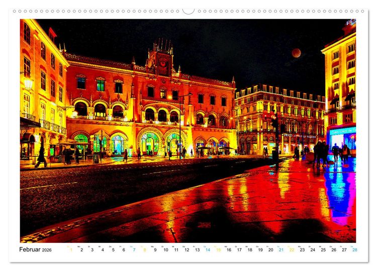 Produktbild: Lissabon One Day (Wandkalender 2026 DIN A2 quer), CALVENDO Monatskalender