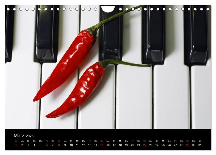Produktbild: Hot Chili K&uuml;chen Kalender (Wandkalender 2026 DIN A4 quer), CALVENDO Monatskalender