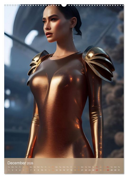Produktbild: Future Fashion Unveiled (High Quality Premium Wall Calendar 2026 DIN A2 portrait),CALVENDO 12 Month Wall Calendar
