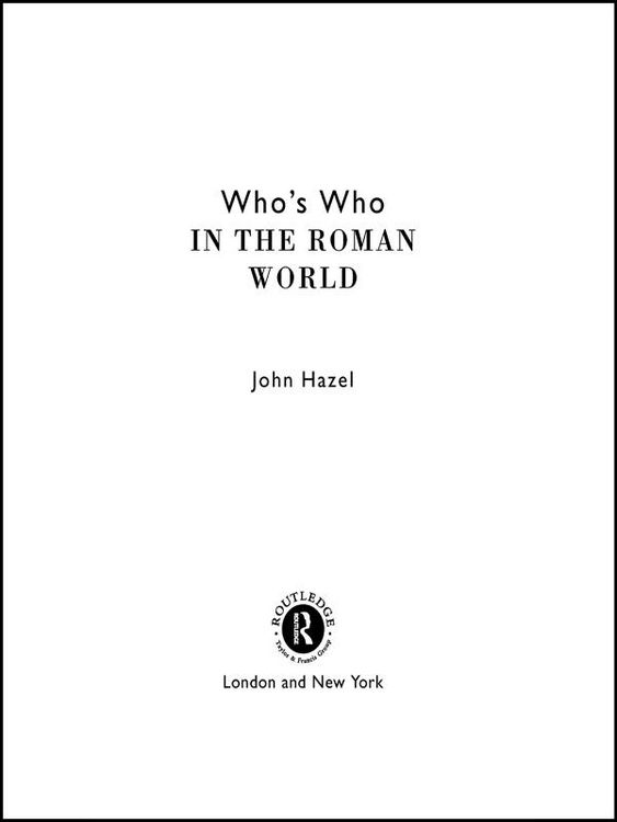 Produktbild: Who's Who in the Roman World