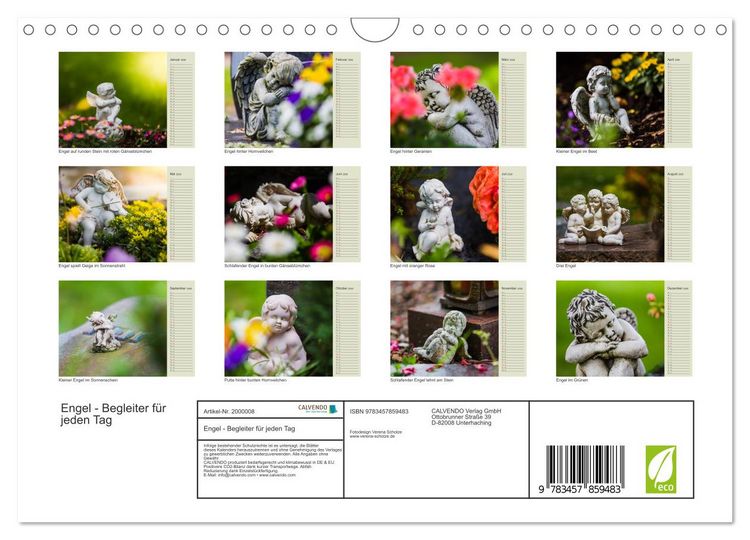 Produktbild: Engel - Begleiter f&uuml;r jeden Tag (Wandkalender 2026 DIN A4 quer), CALVENDO Monatskalender