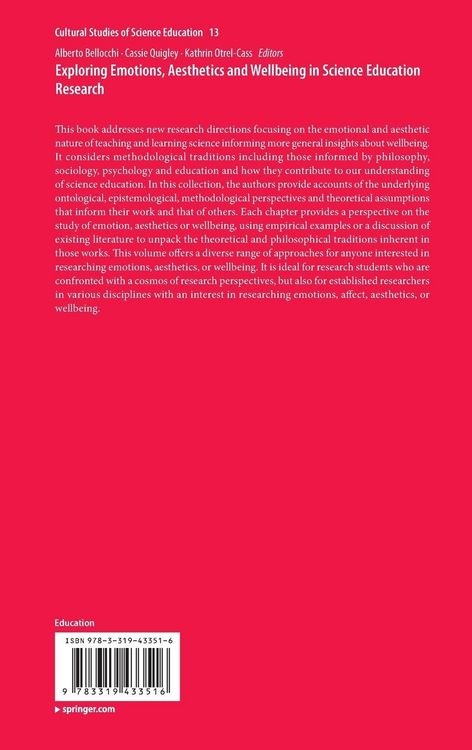 Produktbild: Exploring Emotions, Aesthetics and Wellbeing in Science Education Research