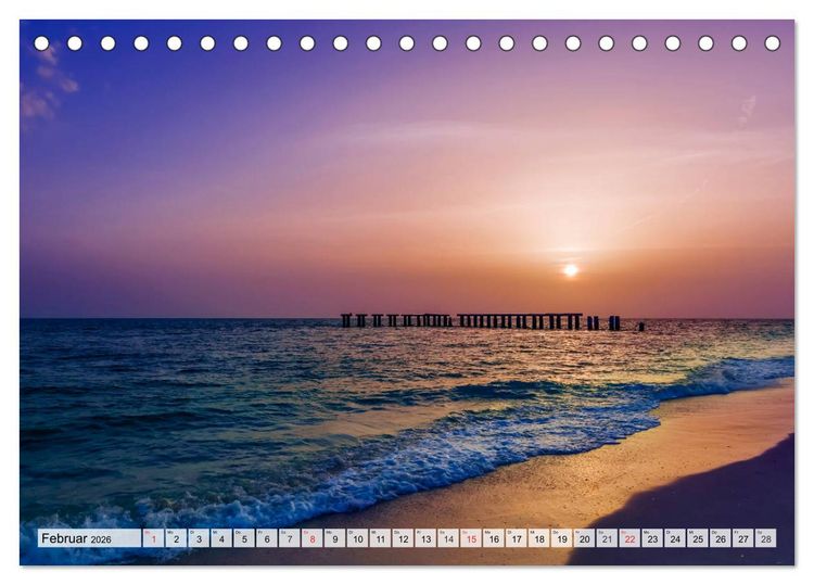 Produktbild: FLORIDA Paradiesischer Sonnenscheinstaat (Tischkalender 2026 DIN A5 quer), CALVENDO Monatskalender