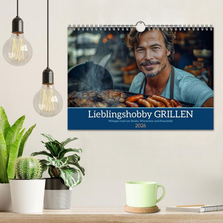Produktbild: Lieblingshobby Grillen (Wandkalender 2026 DIN A4 quer), CALVENDO Monatskalender