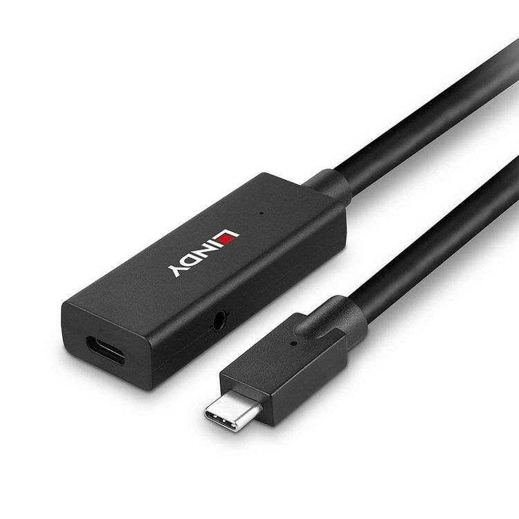 Produktbild: LINDY USB-C&reg; Kabel USB 3.2 Gen2 USB-C&reg; Stecker, USB-C&reg; Buchse 5.00m Schwarz 43364