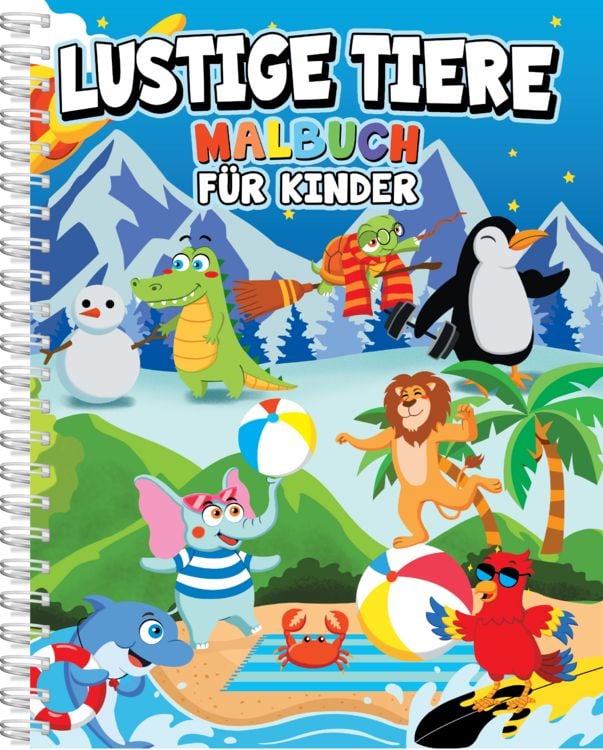 Produktbild: Lustige Tiere Malbuch
