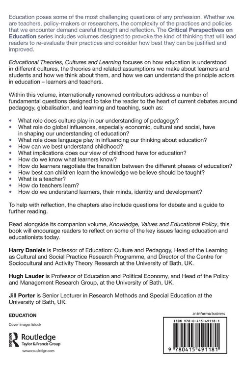 Produktbild: Educational Theories, Cultures and Learning