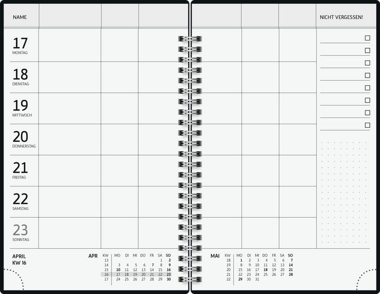 Produktbild: BRUNNEN 1070290037 Buchkalender Familienplaner 2027 "Flowers" A5, Papier