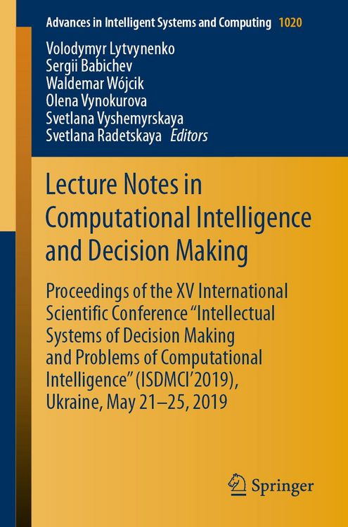 Produktbild: Lecture Notes in Computational Intelligence and Decision Making