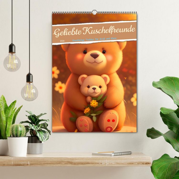 Produktbild: Knuddelige Kuschelfreunde (Wandkalender 2026 DIN A2 hoch), CALVENDO Monatskalender