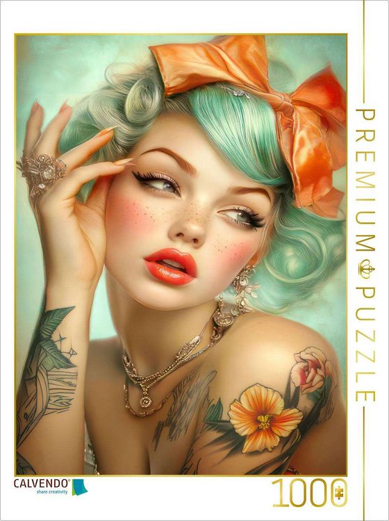 Produktbild: CALVENDO Puzzle Pin-up Girls | 1000 Teile Lege-Gr&ouml;&szlig;e 64x48cm Foto-Puzzle f&uuml;r gl&uuml;ckliche Stunden