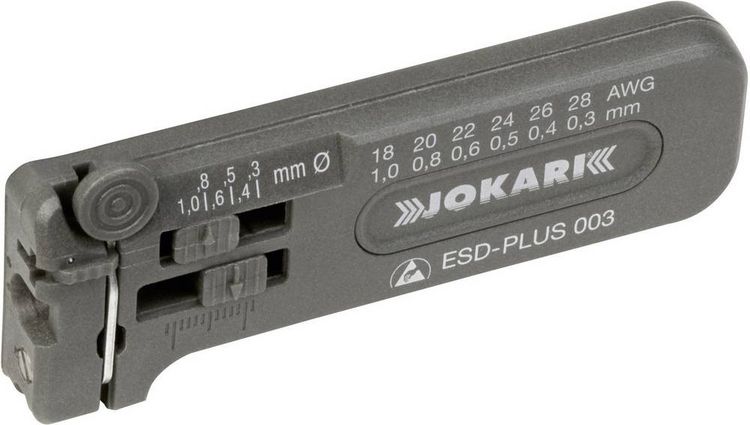 Produktbild: Jokari 40028 ESD-PLUS 002 ESD Drahtabisolierer Geeignet f&uuml;r PVC-Dr&auml;hte 0.25 bis 0.80mm