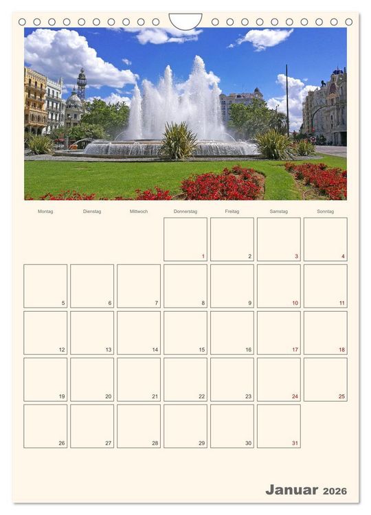 Produktbild: Valencia - Barcelona Terminplaner (Wandkalender 2026 DIN A4 hoch), CALVENDO Monatskalender