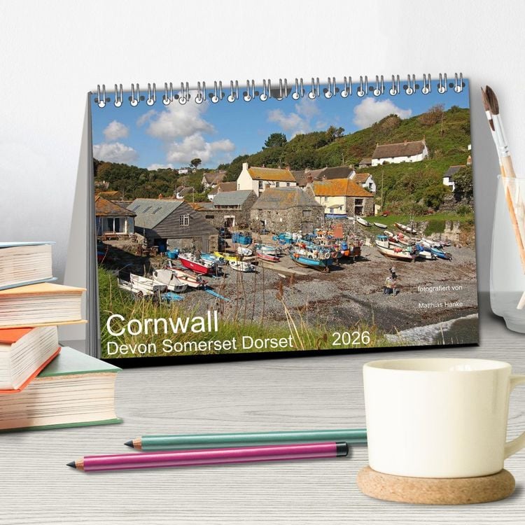 Produktbild: Cornwall - Devon Somerset Dorset (Tischkalender 2026 DIN A5 quer), CALVENDO Monatskalender